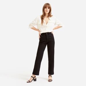 Everlane High Rise Straight Black Jeans - 29 Regular - Brand New with Tags